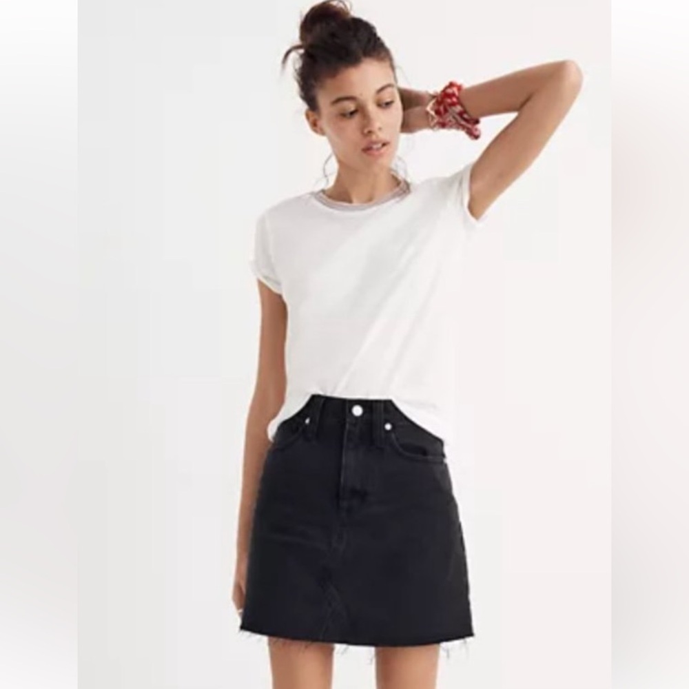 Madewell Classic Gray/Black Frisco Jean Skirt  #J3510 - Size 26